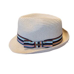 DeLux Brand‎ Adult Straw Fedora Hat Unisex Natural Tan Vacation Summer Sunshine
